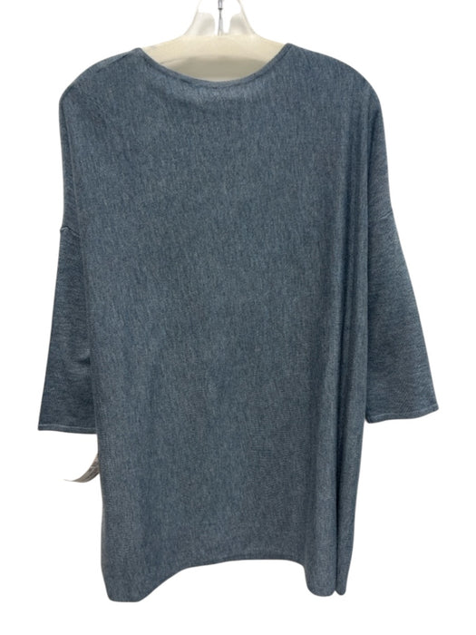 Kerisma Size M/L Blue Acrylic & Nylon 1/2 Sleeve V Neck Knit Pockets Sweater Blue / M/L
