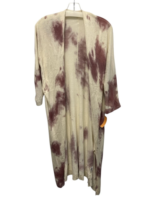 Olivaceous Size S/M Beige & Pink Acrylic, Nylon, Wool 3/4 Sleeve Cardigan Beige & Pink / S/M