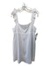 Koch Size L White Cotton Eyelet Sleeveless Back Zip Mini Dress White / L