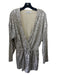 endless rose Size S Silver Polyester All Over Sequins Surplice Romper Silver / S