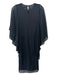 See By Chloe Size 40 Black Polyester Cape Sleeve Drawstring Waist Dress Black / 40