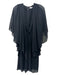 See By Chloe Size 40 Black Polyester Cape Sleeve Drawstring Waist Dress Black / 40