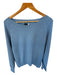 SOH Size L Blue Cashmere & Wool Faux Pearl Long Sleeve Sweater Blue / L