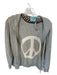 Letarte Size M Gray Cashmere Hood Full ZIp Peace Sign Jacket Gray / M