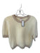 Kerisma Size M/L Cream Angora Blend Short Sleeve Fuzzy Sweater Cream / M/L