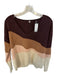 Mngorpt O'lery Size S Maroon & Brown Print Merino Wool Blend Long Sleeve Sweater Maroon & Brown Print / S