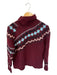 Derek Lam 10 Crosby Size M Maroon & Blue Alpaca Blend Turtle Neck Knit Sweater Maroon & Blue / M