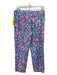 Lilly Pulitzer Size M Navy & Multi Cotton Blend Elastic Drawstring Floral Pants Navy & Multi / M