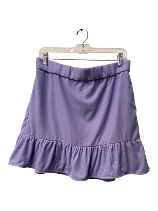 J Crew Size Large Lavendar Polyester Elastic Waistband Side Pocket Mini Skirt Lavendar / Large