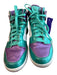 Nike Shoe Size 7 Green & Purple Manmade Material High Top Sneaker Lace Up Shoes Green & Purple / 7