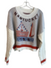 No Brand Size Large White & Multi Acrylic Crew Neck Cable Knit pull over Sweater White & Multi / Large