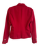 TRF Zara Size Small Red Polyester Blend Lined Double Breast Gold Buttons Blazer Red / Small