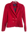 TRF Zara Size Small Red Polyester Blend Lined Double Breast Gold Buttons Blazer Red / Small