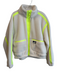 Puma Size XL White & Neon Polyester Front Zip Zip Pockets Boxy Fit Jacket White & Neon / XL