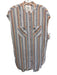 Holding Horses Size S White & Multi Cotton Sleeveless Button Front Stripe Top White & Multi / S
