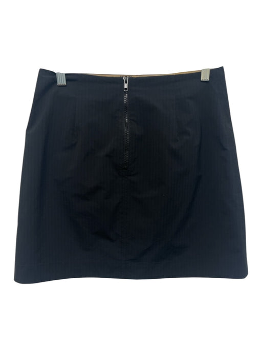 TELA Size S Black Polyester Back Zip Grid Pattern Cargo Pockets Mini Skirt Black / S