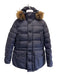 Moncler AS IS Navy Blue Polyamide Pockets Fur Lining Men's Coat Navy Blue / 3