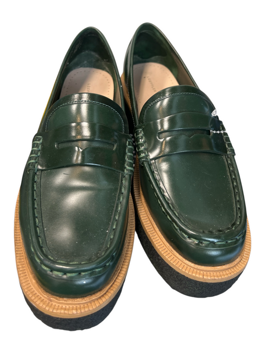 Loeffler Randall Shoe Size 8 Green Leather Lug Sole Square Toe Shoes Green / 8