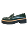 Loeffler Randall Shoe Size 8 Green Leather Lug Sole Square Toe Shoes Green / 8