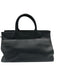 Saint Laurent Black Leather Silver Hardware Handle Feet Grain Leather Bag Black / M