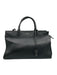 Saint Laurent Black Leather Silver Hardware Handle Feet Grain Leather Bag Black / M