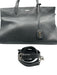 Saint Laurent Black Leather Silver Hardware Handle Feet Grain Leather Bag Black / M