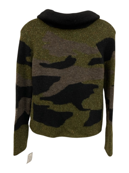 Veronica Beard Size XS Green, Gray & Black Nylon & Wool Blend Speckled Sweater Green, Gray & Black / XS