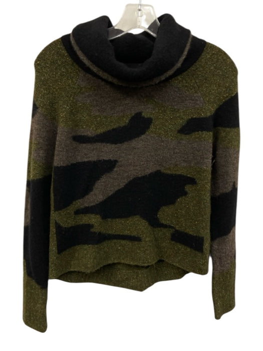 Veronica Beard Size XS Green, Gray & Black Nylon & Wool Blend Speckled Sweater Green, Gray & Black / XS