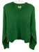 Baum und Pferdgarten Size S Green Alpaca Blend Ribbed Knit V Neck Fuzzy Sweater Green / S