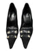 Dolce & Gabbana Shoe Size 38 Black Suede Silver Hardware Pointed Toe Pumps Black / 38