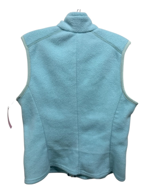 Patagonia Size M Light Blue Polyester Faux Shearling High Neck Front Zip Vest Light Blue / M