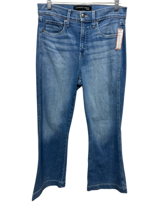 Veronica Beard Jeans Size 28 Medium Wash Cotton Blend Whiskering High Rise Jeans Medium Wash / 28