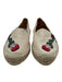 Gucci Shoe Size 35 Beige, Green, Multi Leather Embroidered Round Toe Espadrille Beige, Green, Multi / 35