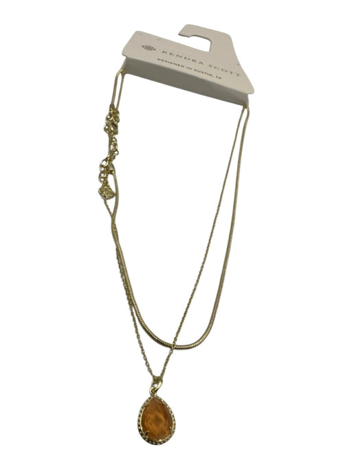 Kendra Scott Gold Metal Gem Lobster Clasp Necklace Gold