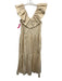 English Factory Size M Cream Cotton Tiered Off Shoulder Dress Cream / M