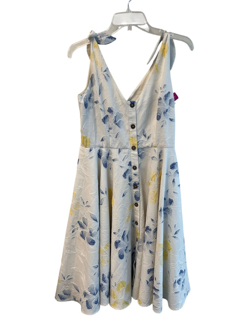 Hutch Size 6 White, Blue & Yellow Polyester Flowers Sleeveless Dress White, Blue & Yellow / 6