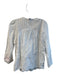Peter Som Size Medium White Cotton Eyelet Lace Tie at Neck Long Sleeve Top White / Medium
