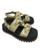 Labucq Shoe Size 37 Cream, Black, & Clay Patent Silver Hardware Open Sandals Cream, Black, & Clay / 37
