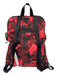 Tumi Black & Red Print Nylon Floral Backpack Backpack Black & Red Print