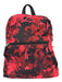 Tumi Black & Red Print Nylon Floral Backpack Backpack Black & Red Print