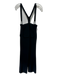Frame Size S Black Wool Blend Front Zip Straight Leg Suspender Detail Overalls Black / S