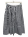 Toccin NY Size 4 Black & White Cotton Striped Back Zip Paneled Midi Skirt Black & White / 4