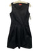 Prada Size 48 Black Cotton & Polyamide Sleeveless Scoop Neck Pleat Dress Black / 48
