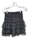 Misa Size XS/S Black & White Viscose Elastic Waist Polka Dot Tiered Skirt Set Black & White / XS/S