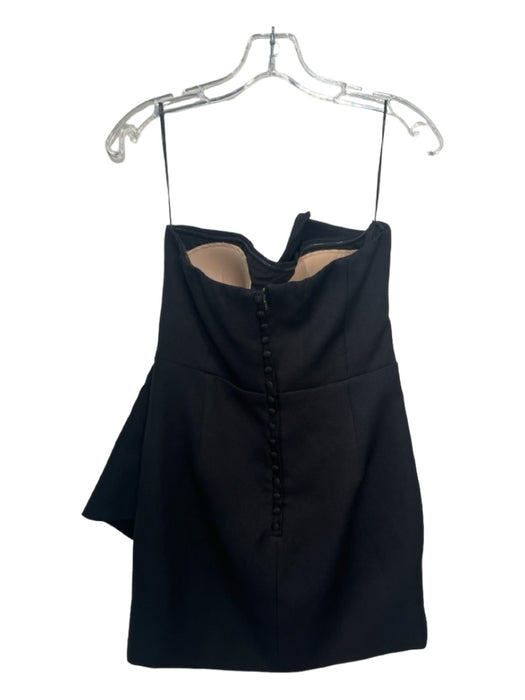 Elliatt Size Large Black Strapless Pleated Mini Dress Black / Large