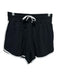 Athleta Size XS Black & White Polyester Elastic Waist Athletic Drawstring Shorts Black & White / XS