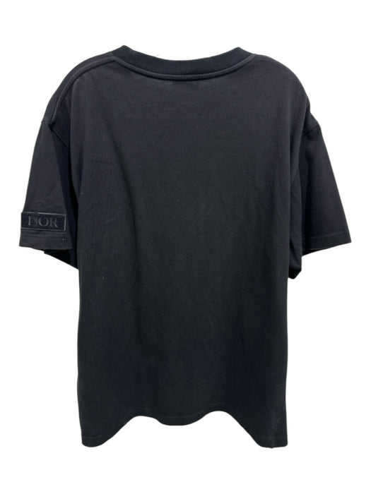 Dior Size XXL Black Cotton Solid T shirt Crew Men's Short Sleeve Black / XXL