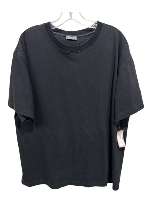 Dior Size XXL Black Cotton Solid T shirt Crew Men's Short Sleeve Black / XXL