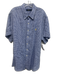 Ralph Lauren Size XXL Blue & White Linen Plaid Button Up Men's Short Sleeve Blue & White / XXL