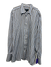 Robert Talbott Size 17 Blue & Brown Cotton Striped Button up Long Sleeve Shirt Blue & Brown / 17